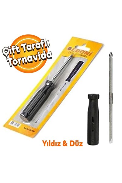 Eltos Edoni Edt890 Çift Uçlu Tornavida Yıldız+Düz Değişken Uçlu 15 cm