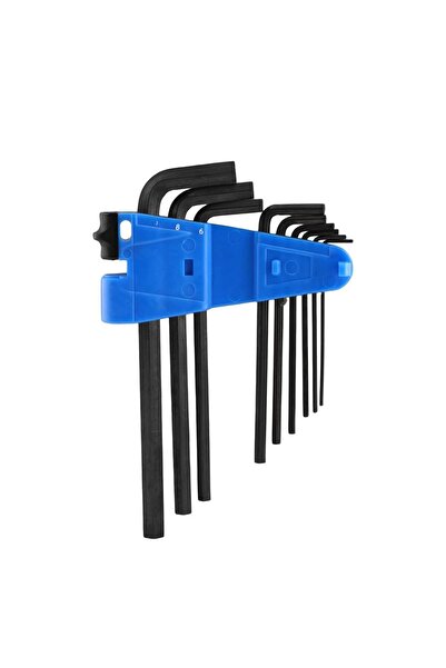 Badem10 Hexagonal Screw - Set of 9 Black Metal Allen Allen Key, 1.5-10mm