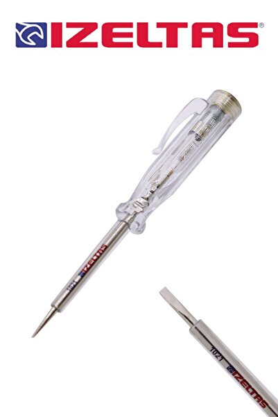 İzeltaş 135 Mm Elektrik Kontrol Kalemi Tornavida Düz Uçlu