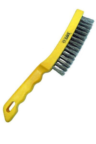 Badem10 Plastic Handle Wire Galvanized Wire Brush Dirt Rust Cleaning Brush 27.5 Cm