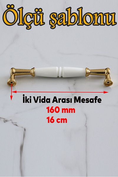 Badem10 Milano (PREMIUM) Porțelan Aur Aur 160 Mm Mobilier Bucătărie Sertar Dulap Capac Mâner Mâner