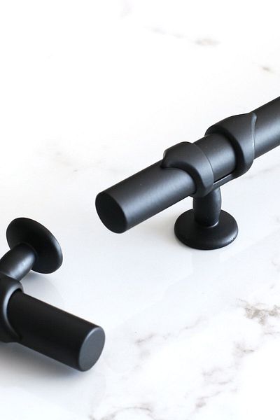 Badem10 Spade (PREMIUM) Metal negru 224 mm-22,4 cm Mobilier Bucătărie Sertar Dulap Dulap Mânere Mâner