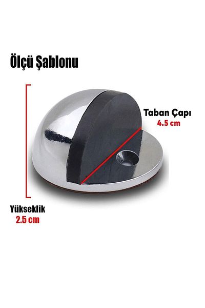 Badem10 Semicrescător Șurub Mâner ușă Opritor Tampon Metal Opritor ușă Opritor Suport Mâner Crom