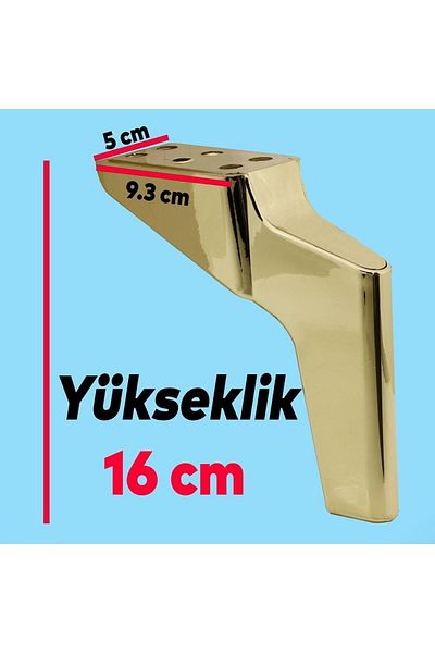 Badem10 Set Logan de 6 - Unitate TV, Canapea extensibilă, Suport pentru canapea, Picioare aurii de 16 cm, șuruburi M8
