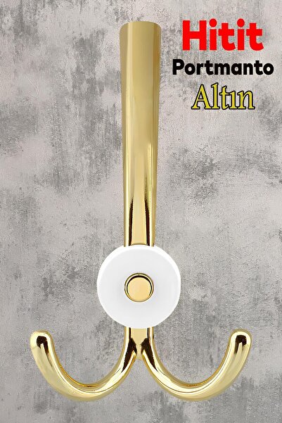 Badem10 Hitit Askı Portmanto Metal Altın Gold Vestiyer Duvar Dolap Elbise Ask...