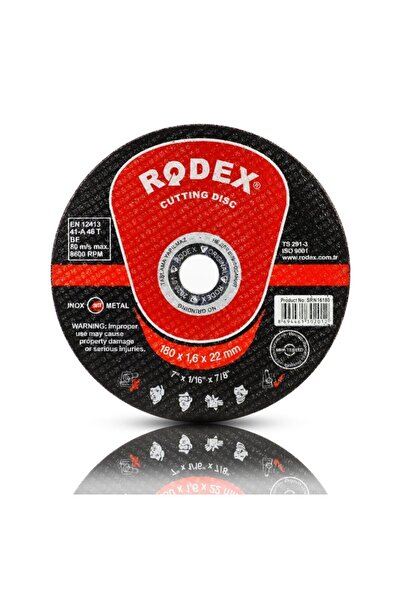 Rodex 180x1.6 Mm Inox Kesici Spiral Avuç Içi Taşlama Ahşap Metal Zımpara Kesi...