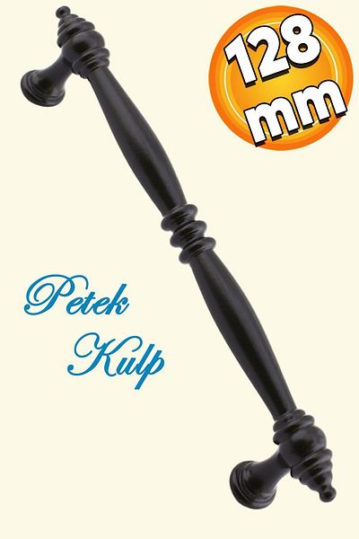 Badem10 Mobilier Fagure - Mâner Ușă Dulap Sertar Bucătărie 128 Mm Negru