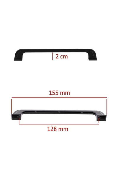 Badem10 Alperen Flat Furniture Black Metal Handles - 128MM 12.8CM Dulap sertar