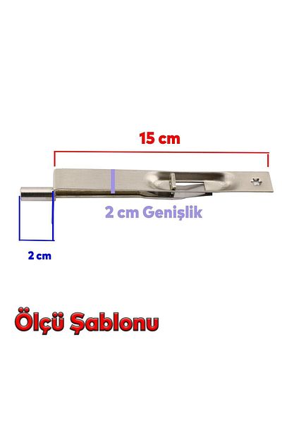Badem10 Embedded Push Stainless Deadbolt Lock Door Window Slide 15 cm Satin Lock