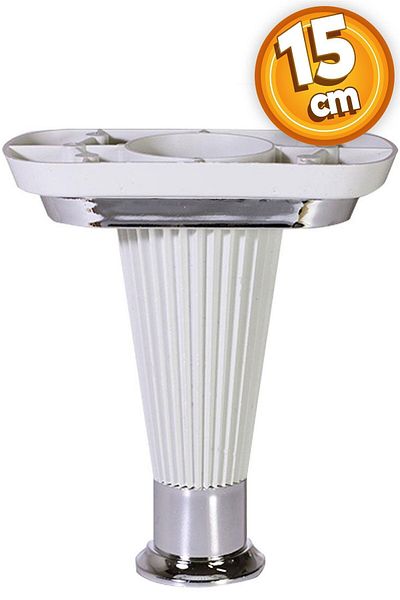 Badem10 Mobila Canapea Puf Masuta de cafea Picioare Fotoliu 15 Cm Picioare Baza Cromate Albe