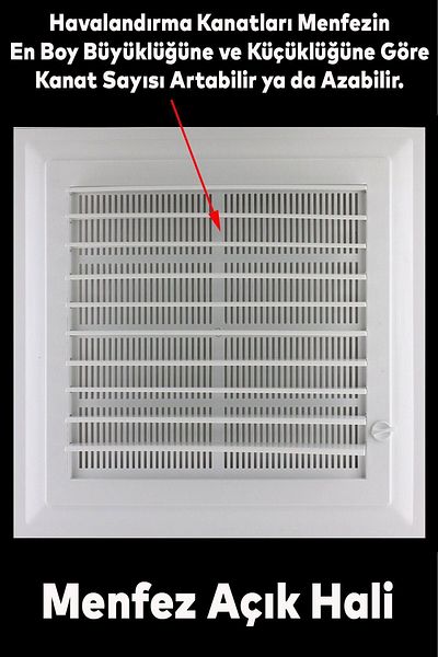 Badem10 Grille Bathroom WC Toilet Ventilation Plastic Shutter White 60x60 CM