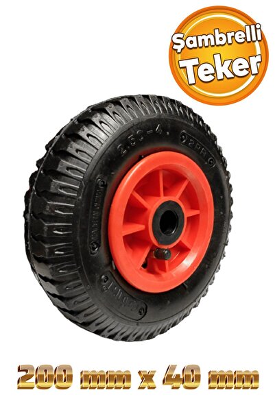 Badem10 El Arabası Yük Taşıma Arabası Tekeri Burçlu Şişme Şambelli İç Lastikl...