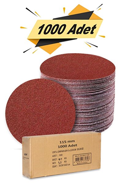 Badem10 1000 Adet Cırt Zımpara 115 mm Spiral Avuç Taşlama Jumbo Paket (80 Kum)