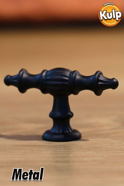 Badem10 Buton metalic negru Mobilier Bucătărie Sertar Dulap Capac Mâner