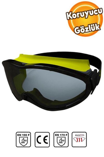 Badem10 Work Security Safety Goggles Protective Anti-Fog Smoked Glasses Uv Protect Goggle