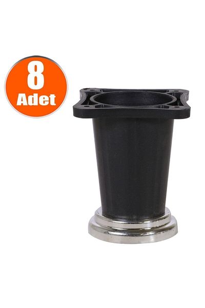 Badem10 8 Bucuri Dulap Negru Mobilier Bancă - Scaun Reglabil și Picior Puf, 8 Cm