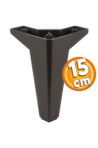 Badem10 Set de 20 de mobilier de lux din cedru Canapea Canapea Unitate TV Suport picior 15 cm Picioare negre