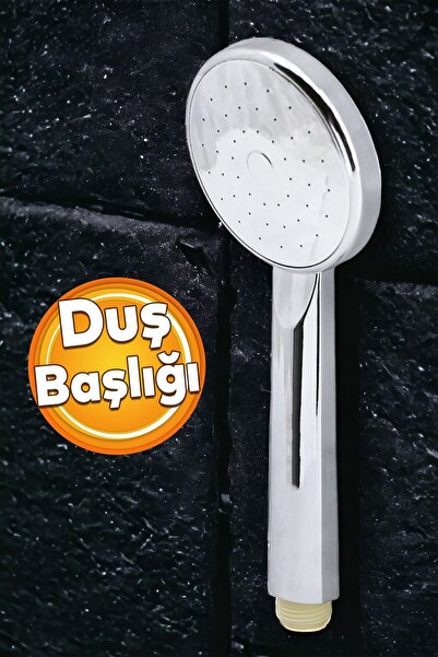 Badem10 Banyo Telefon Aksesuar Tek Duş Başlığı Klasik Tek Fonksiyonlu Su Fışk...