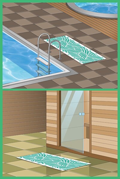 basbas Havuz-sauna Ayak Kağıdı Kaymaz Kaydırmaz Ve Hijyenik Ayak Kağıdı 5 Adet