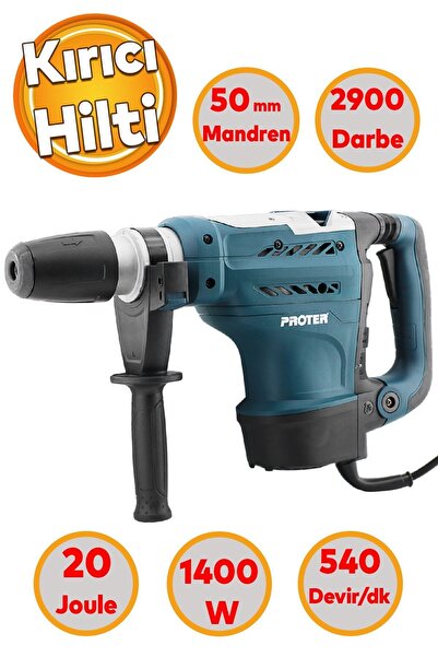 Proter Kırıcı Delici Darbeli Matkap 1400 W Proter Metal Beton Elektropnömatik...