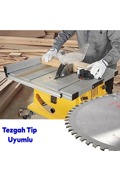 Badem10 Ahşap MDF Lamine Mobilya Tahta Sunta Kesme Testeresi Metal Tezgah Tipi Uyumlu 303 mm 30 mm 94 Diş