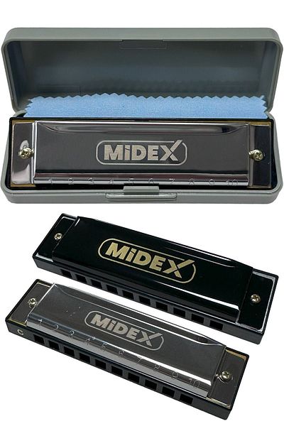 Midex HN-10SL أدوات العفن الفضية 10 فتحات هارمونيكا