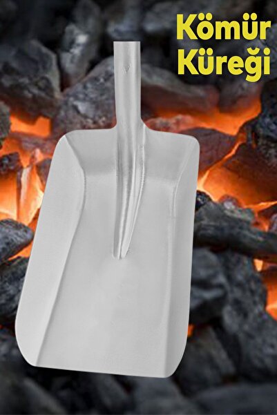 Badem10 Kömür Soba Küreği Sapsız Metal 34 cm Çok amaçlı kürek
