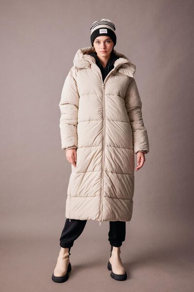 DeFacto Long Puffer Jacket Parka - Waterproof and Hooded A4106ax23cw