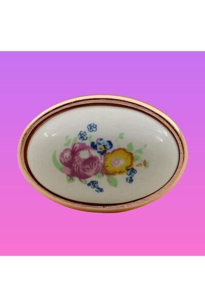 Badem10 Dulap cu butoane Süsen, capac din porțelan și sertar de bucătărie