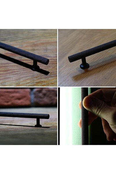 Badem10 Doruk (PREMIUM) Mobilier Bucătărie Sertar Dulap Dulap Negru 192 Mm Mânere Metalice Mâner Mâner