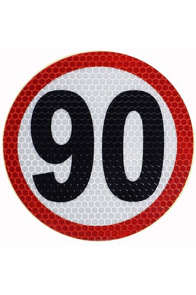 Badem10 Reflective Phosphorous Tape Truck Truck Trailer Adhesive Back 90 Speed Lettering 11 Cm