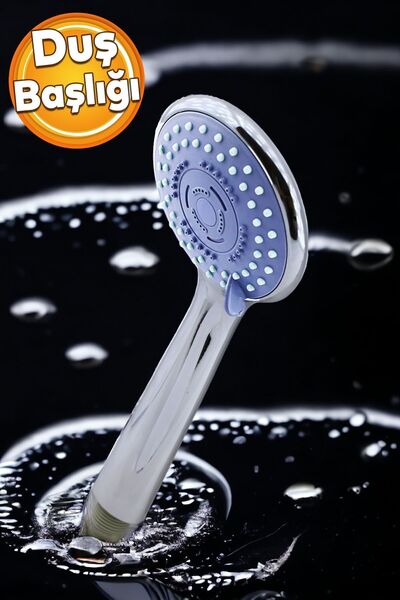 Badem10 Banyo Telefon Aksesuar Tek Duş Başlığı Klasik Tek Fonksiyonlu Su Fışk...