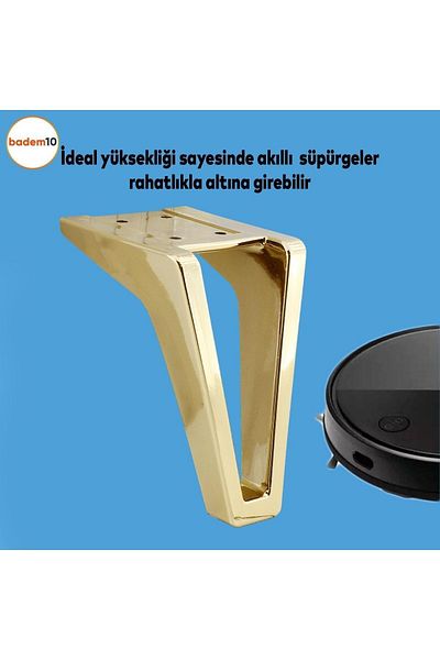 Badem10 Penta Mobilier de lux Canapea Masuta de cafea Unitate TV Fotel Picior 15 Cm Aur Aur Baza Picioare
