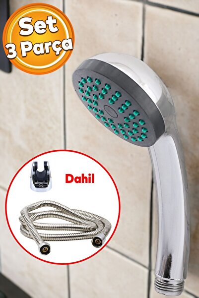 Badem10 Duş Seti Fişkiye Banyo Duş Başlığı Set Fiskiyesi Telefonu Yuvarlak Kl...