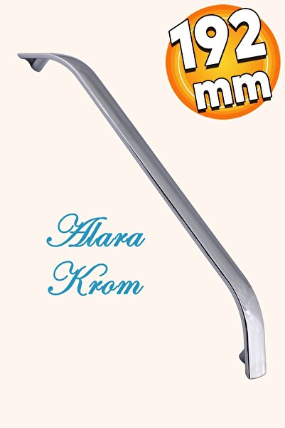 Badem10 Alara Furniture Kitchen Drawer Cabinet Cabinet Door Flat Metal 192 mm Chrome Handle Handle Handles