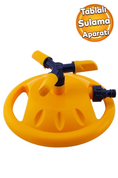 Badem10 Tablalı Hareketli Su Tabancası Fıskiyesi 3 Kollu Dönerli Bahçe Çim Su...