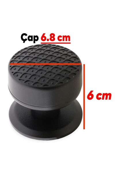Badem10 Kestila Kapı Tokmağı Topuzu Kolu Metal Tokmak Mat Siyah - Kapı Kulpu