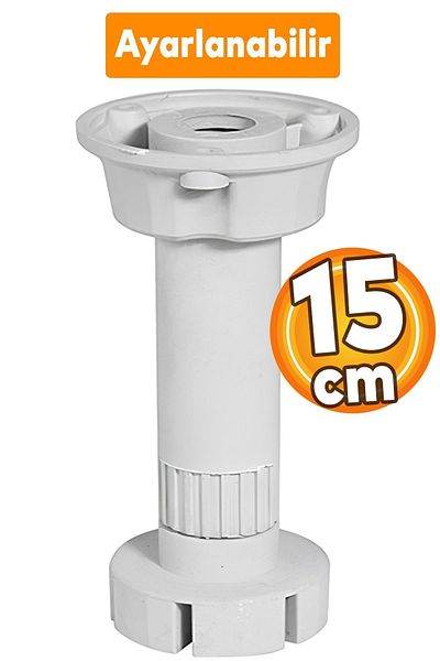 Badem10 Mobilier dulap reglabil cu picioare gri de 15 cm - ridicare blat bucătărie
