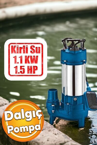 Rainpump Alüminyum Gövdeli Dalgıç Tip Rainpump 1.5 HP Kirli Su Pompası 1.1 kW...