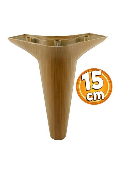 Badem10 Mobilier de lux Aspen Canapea Fotoliu Unitate TV Picior de bază Picioare 15 cm Picior din nuc închis (4 buc.)