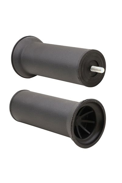 Badem10 Picior scaun canapea model M8 cu dinte fin negru - Upgrade și efect canapea extensibilă 15 cm metal (12 buc.)