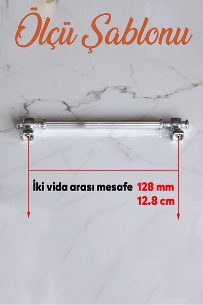 Badem10 Mâner metalic Talas cromat cu dungi 128 mm Mobilier Bucătărie Sertar Dulap Mânere dulap Mâner