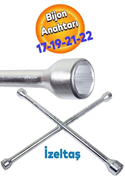 Badem10 İstavroz Tip 4'lü Bijon Anahtarı 17x19x21x22 mm
