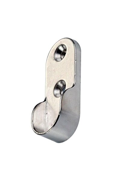 Nobel Boru Askı Flanşı Krom Oval Dolap Elbise Askı Aparatı (2 ADET)