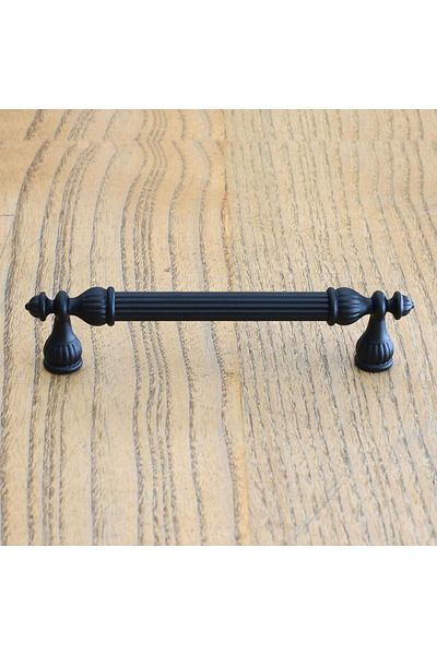 Badem10 Mâner Shah Mobilier Bucătărie Sertar Dulap Mânere Dulap Mâner Capac Mâner Negru (96 MM-9,6 CM) Metal
