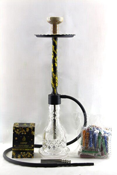 GökkuşağıTicaret Sarı kamuflaj Nargile takımı Büyük Boy (%100 duman performansı)