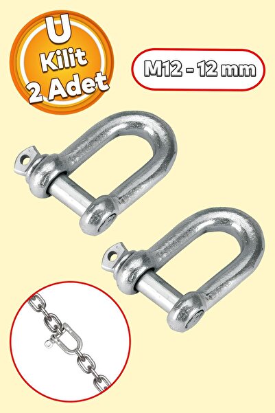 Badem10 Zincir Kilidi 12 mm Kilitli Karabina U Tipi Kilit Salıncak Askısı Ek ...