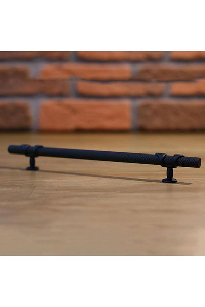 Badem10 Bucșă (PREMIUM) Mobilier Bucătărie Sertar Dulap Dulap Negru 224 Mm Mânere Metalice Mâner Mâner