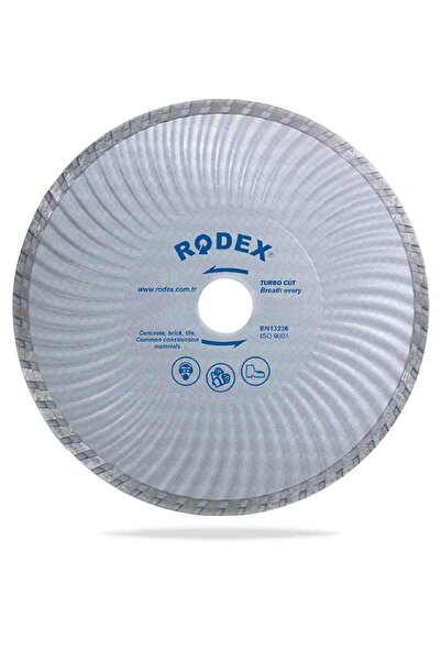 Rodex Turbo Kanallı Elmas Testere Tuğla Granit Mermer Kesme Kesici Diski 180 Mm