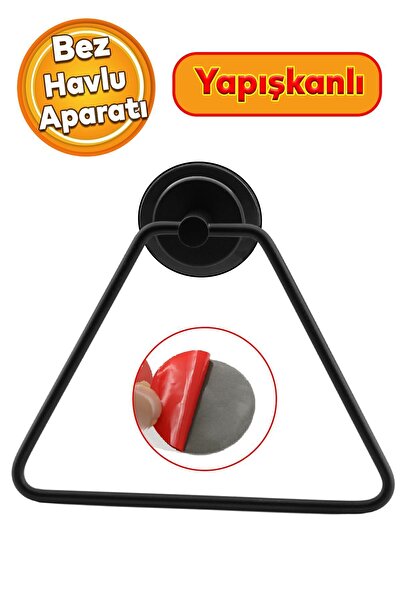 Badem10 Yapışkanlı Lavabo Banyo Mutfak Bez Havlu Standı Askısı Paslanmaz Meta...
